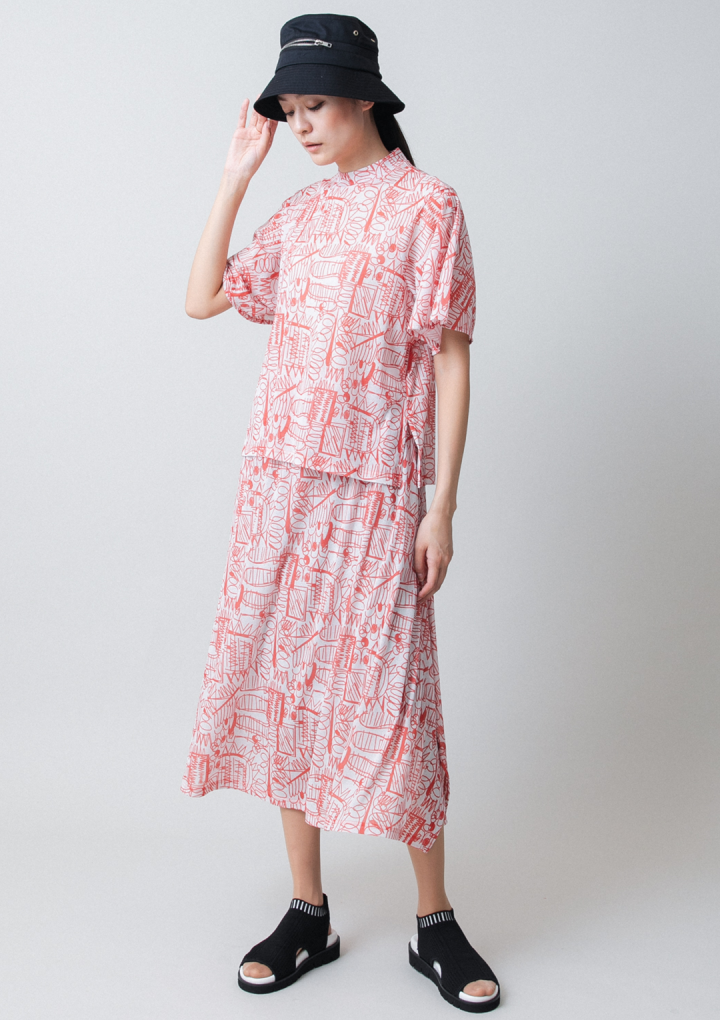 美品】 TRUNK ヒロココシノ ファー ブルゾン 総柄 M ブラウン 日本製